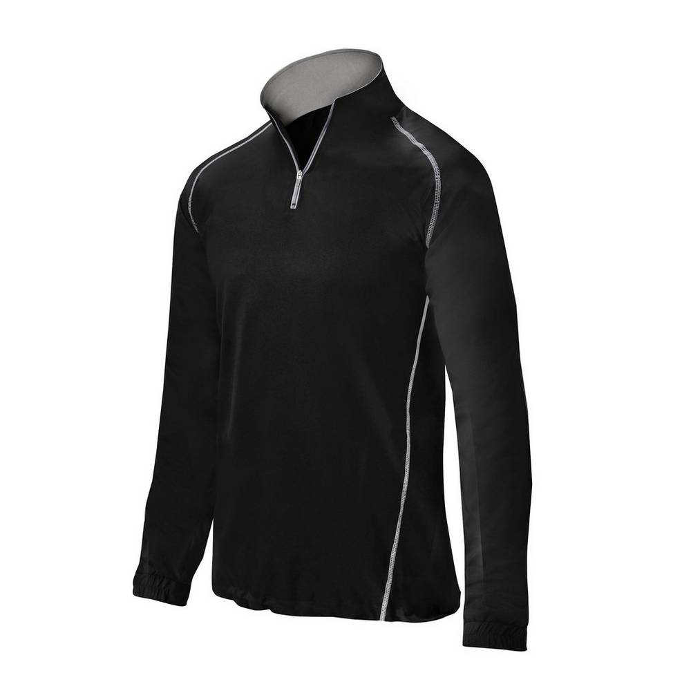 Mizuno Comp 1/4 Cipzáros Batting Férfi Jacke Fekete MPG641950